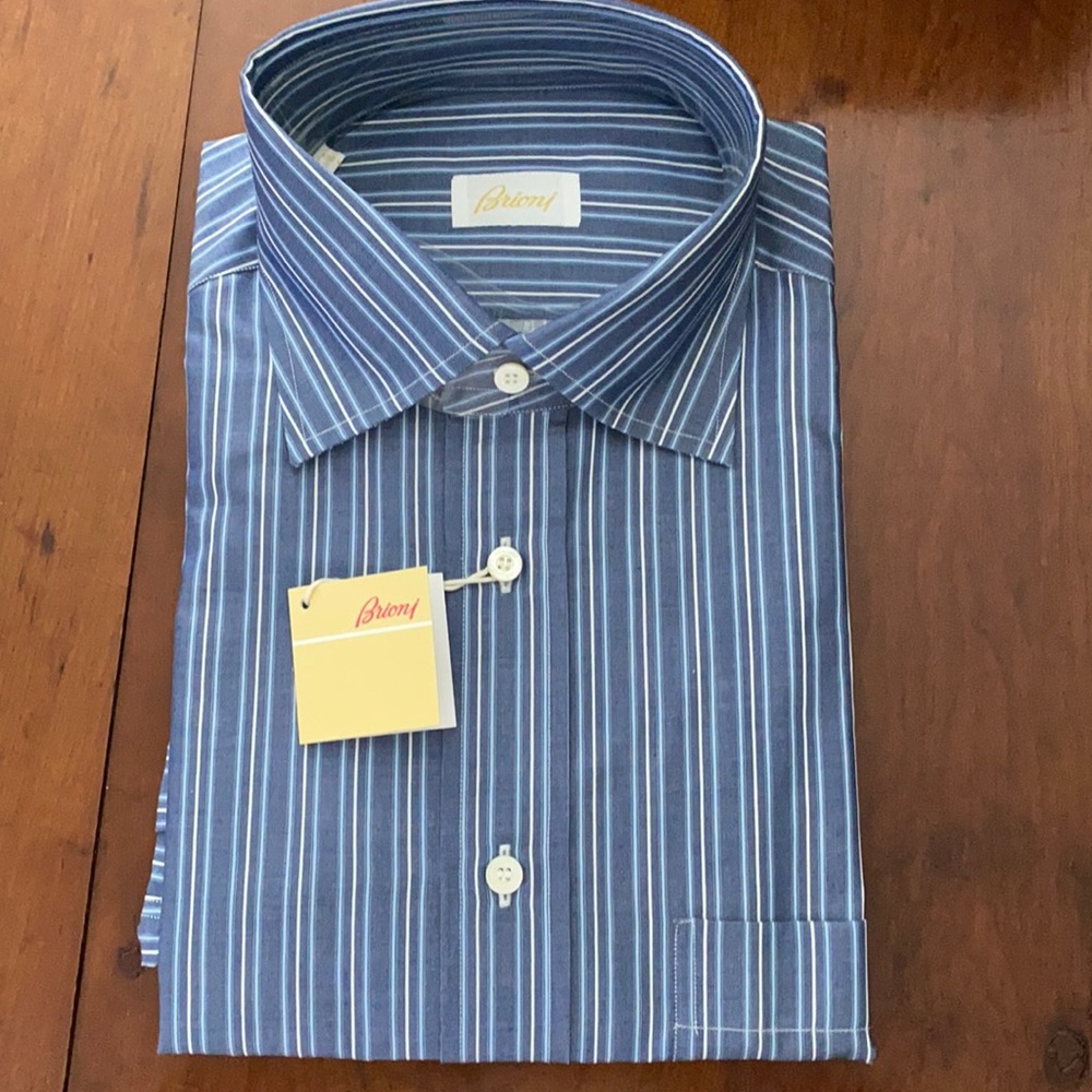 Brioni blue shirt